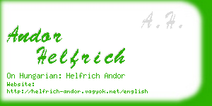 andor helfrich business card